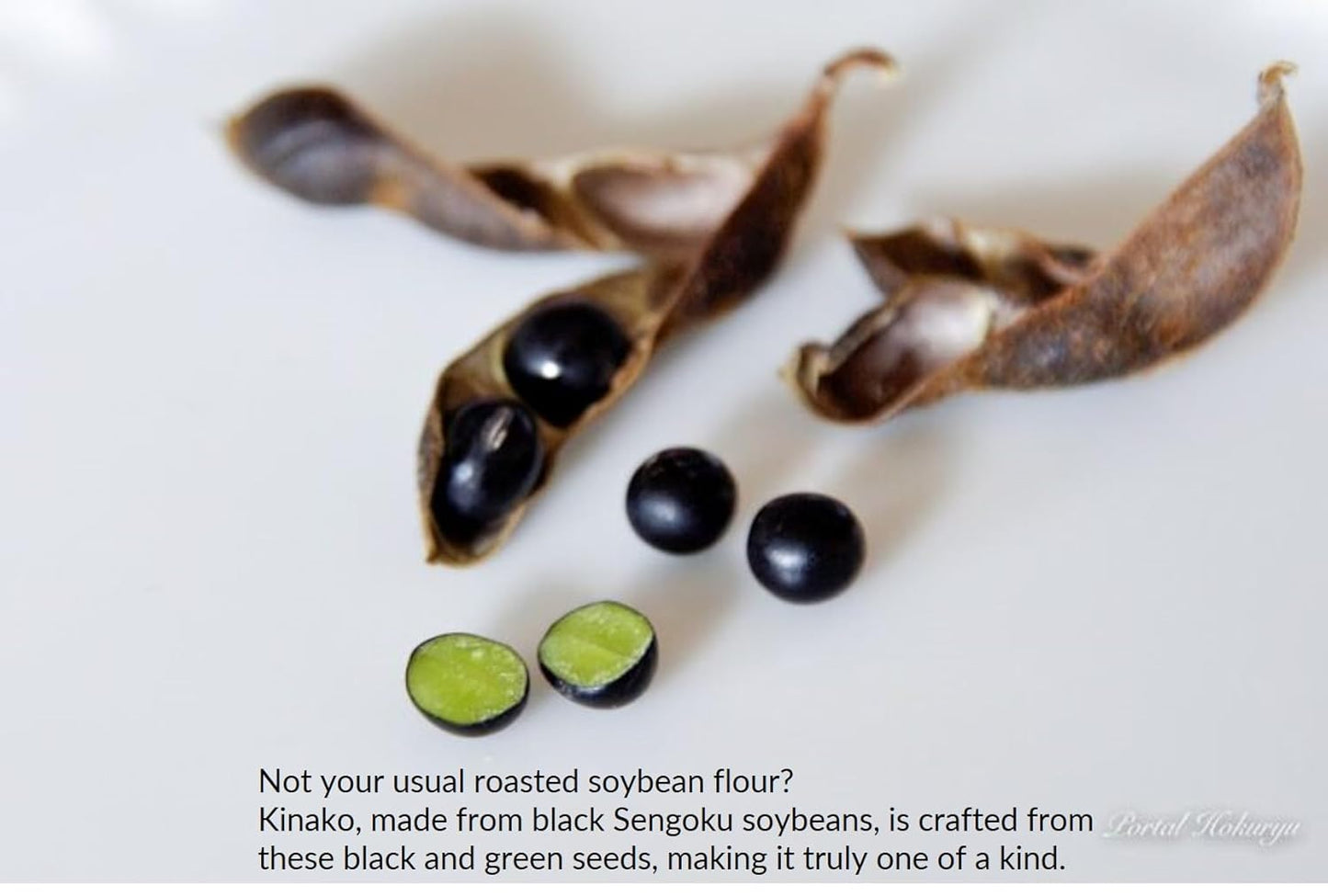 Kurosengoku Roasted Soybean Flour (Kinako) 3.5oz. Black Soybeans from Hokkaido Set of 2