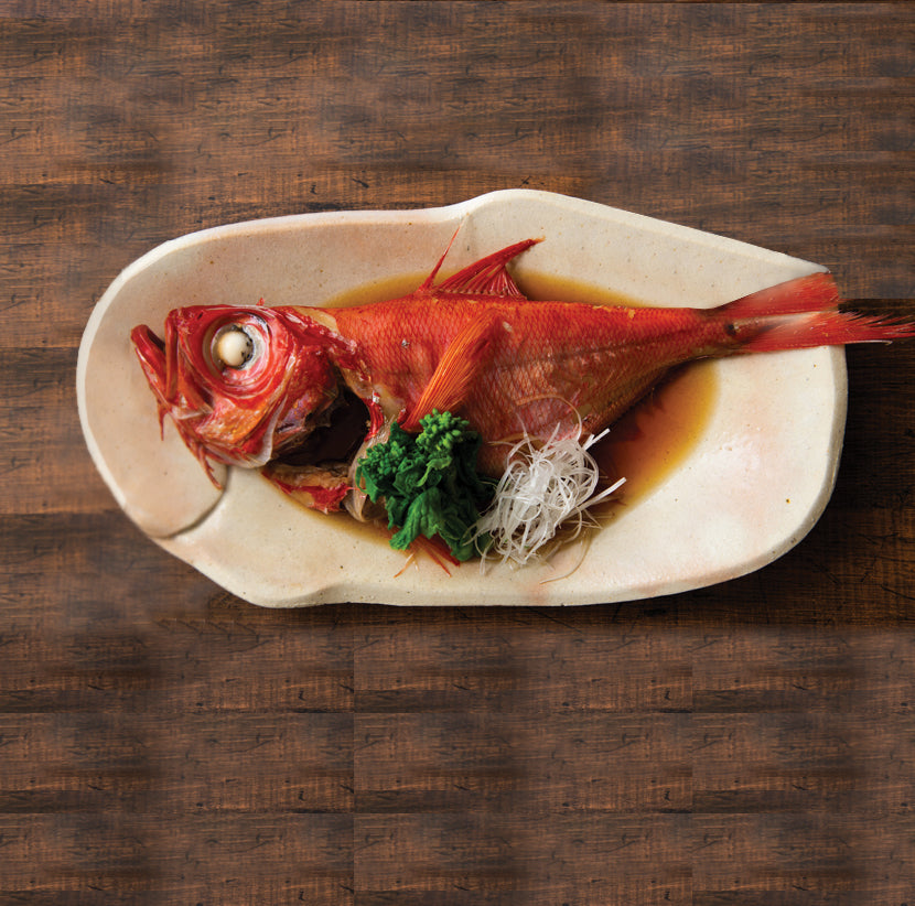 Whole Kinmedai (Braised Alfonsino) Nitsuke