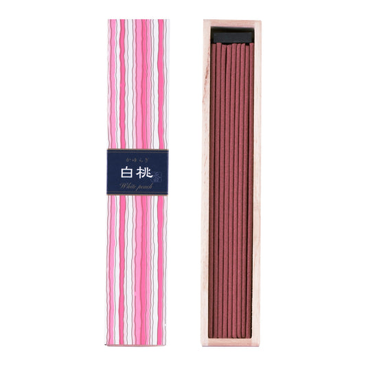 KAYURAGI Japanese Incense - White Peach 40 sticks