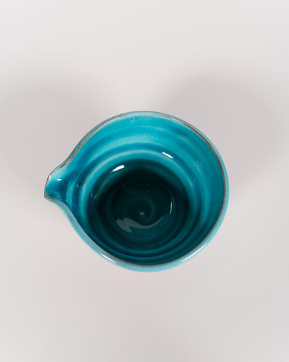 Sokuu Blue Ninshu Katakuchi Matcha Bowl, Sake Bottle
