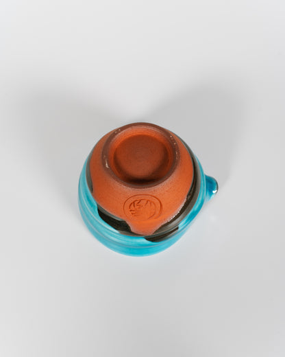 Sokuu Blue Ninshu Katakuchi Matcha Bowl, Sake Bottle