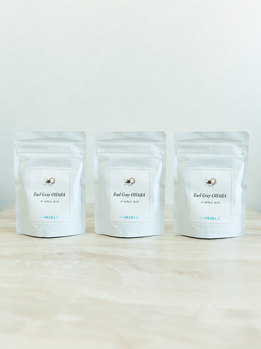 Earl Gray OHARA (Premium Japanese Green Tea Earl Gray 1.76oz (50g) Set of 3