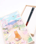 Hyozaemon Chopsticks Gift Box - Shiba & Cherry Blossoms