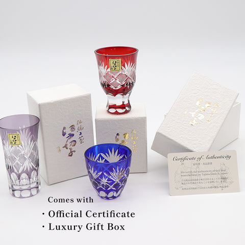 Edo Kiriko Sake Glass - Hoshi-mon 2.54 fl oz