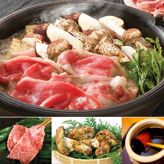Matsutake Pine Mushroom & Wagyu Beef Sukiyaki Set (Available End of Sep - Mid Nov)